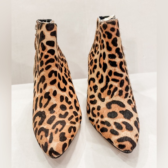 Limelight Moira Womens Leopard Print Haircalf Kitten Heel Leath Booties Sz 6 - Picture 1 of 7
